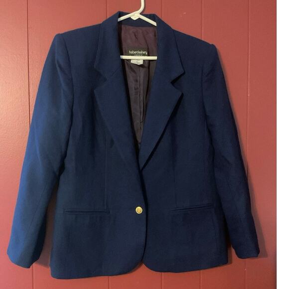 Haberdashery Size 10 Wool Blend Blazer Navy Blue - Picture 8 of 12